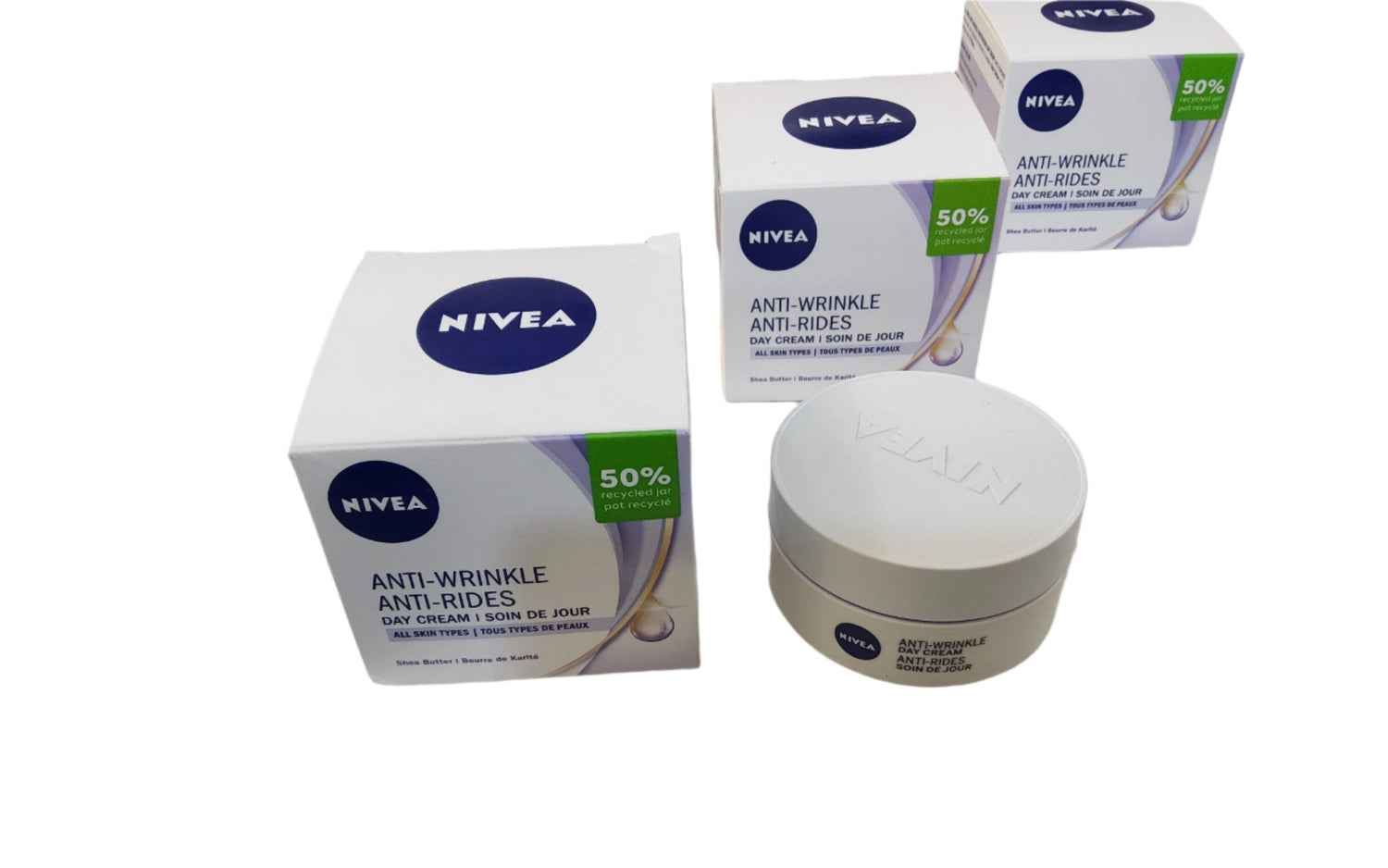 Nivea Anti-Wrinkle Anti-Rides Day Cream for All Skin Types 3X 50 ml