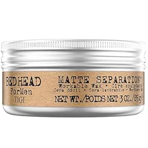 Tigi Bed Head for Men, Matte Separation Workable Wax ear plugs Black 85 g