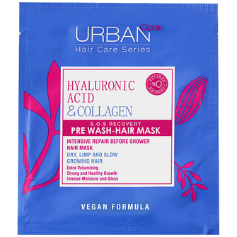 URBAN CARE Hyaluronic Acid & Collagen SOS Recovery PreShower Hair Care Mask 50 ml