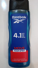 Reebok 4in1 Move your Spirit Body Face Hair Beard Shower Gel 400 ml