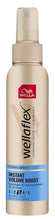 Wella flex Instant Volume Boost Strong Hold Hair Dryer Spray - Heat Protection Spray for 24 Hours Flexible Hold without Sticking - with UV Protection and Hair Taming Complex with Macadamia Oil - 150 ml