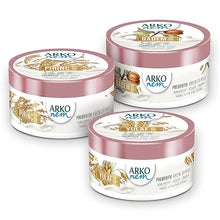 Arko NEM Luxury Moisturising Cream | Almond Milk Formula | 250ml Tin | Lightweight Suitable for Everyday Use, White