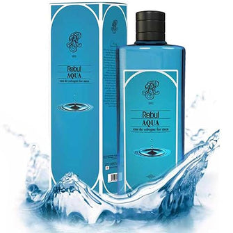 Rebul Aqua Eau de Cologne Water for Men Glass Bottle 250 ml