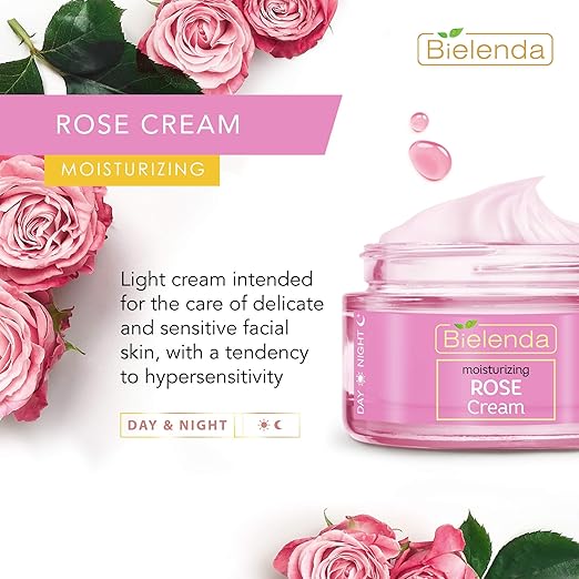 BIELENDA Rose Care Soothing Face Cream Day & Night with Hyaluronic Acid 50 ml