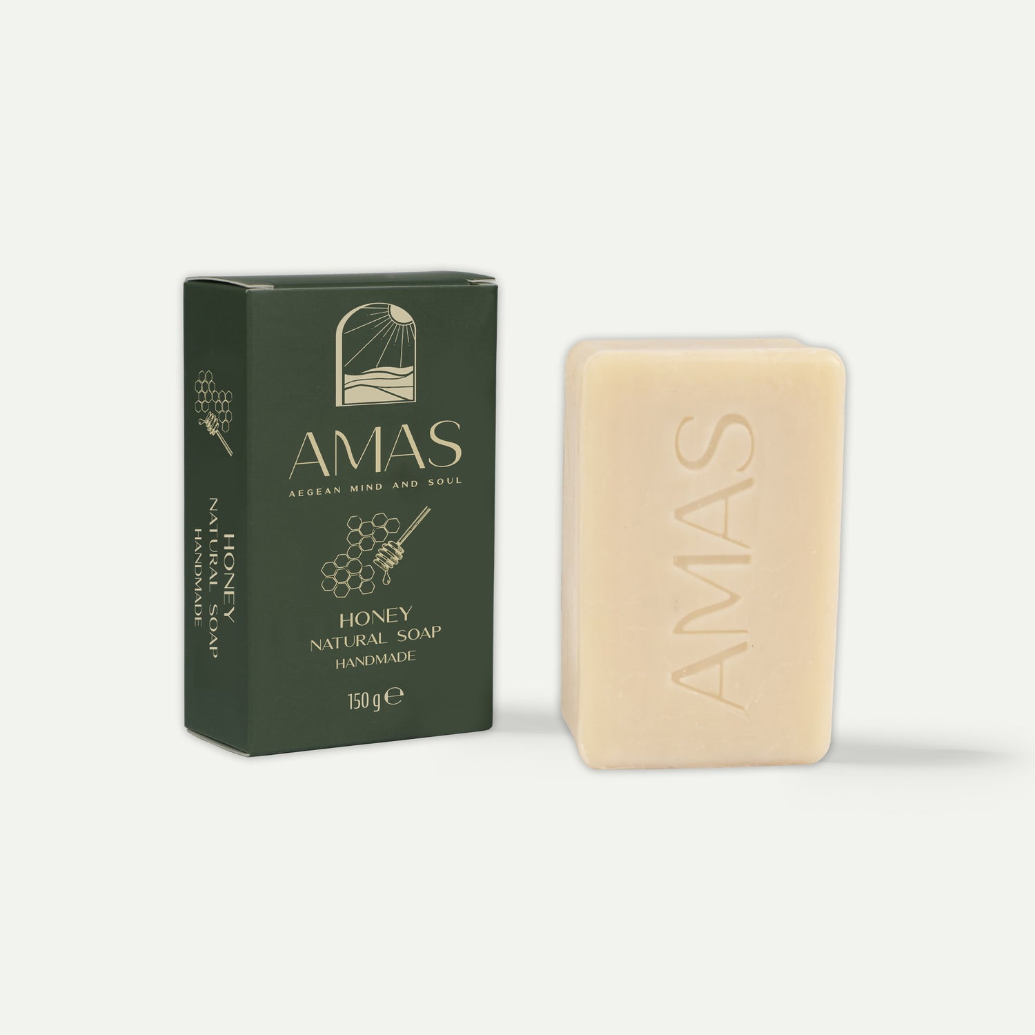 Amas Aegean Mind and Soul Honey Natural Soap Handmade 150g