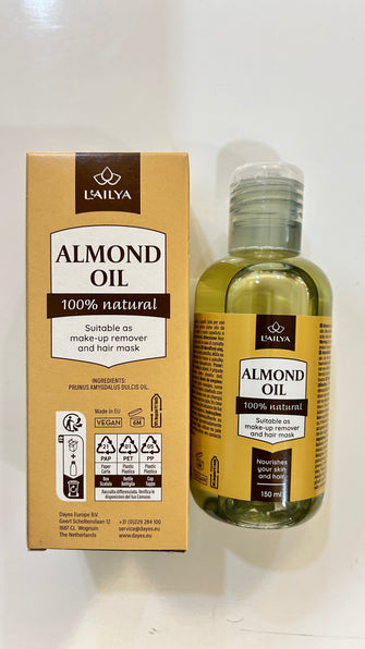 L'ailya Almond Hair & Skin Care Oil 100% Natural 150 ml