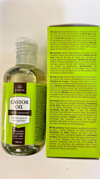 L'ailya Castor Oil Hair & Skin Care Oil 100% Natural 150 ml