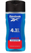 Reebok 4in1 Move your Spirit Body Face Hair Beard Shower Gel 400 ml