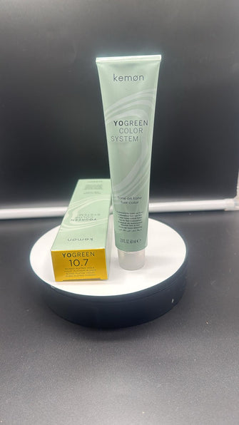 Kemon Yo Green Color System tone on tone hair color 10,7 (violet platinum blonde) 60 ml