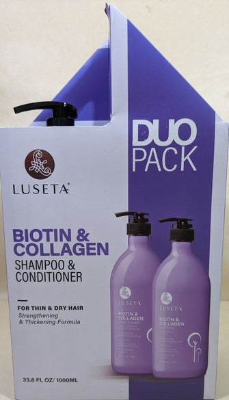 Luseta Biotin & Collagen Shampoo & Conditioner Set 33.8 Oz each