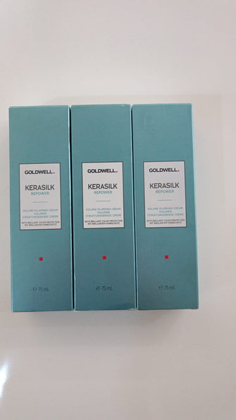 GOLDWELL KERASILK Repower Volume Plumping Cream 75 ml (3 pieces)