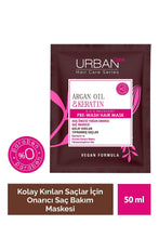 URBAN CARE Argan Oil & Keratin Brittle Hair Nourishing PreShower Hair Care Mask Vegan 50 ml